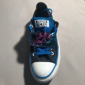 Converse ONLY Left‎ Womens 7 Chuck Taylor Blue Double Tongue Low Canvas Sunshine